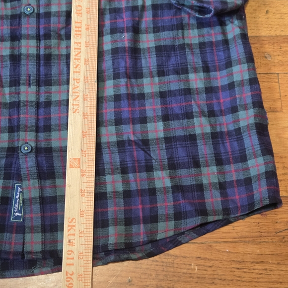 NWT William Murray Long Sleeve Shirt Mens XXL Green Tartan Plaid Flannel - Picture 5 of 8